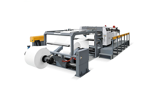 Paper roll to sheet cutting machine 